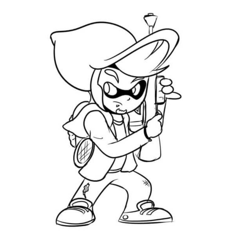 Fise de colorat cu Splatoon gratuit pentru copii
