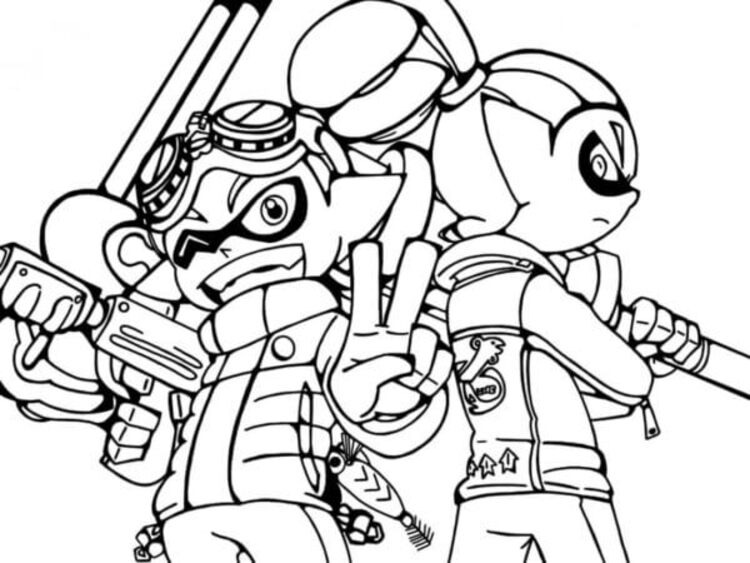 Planse de colorat cu Splatoon