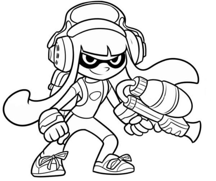 Fise de colorat cu Splatoon pentru copii