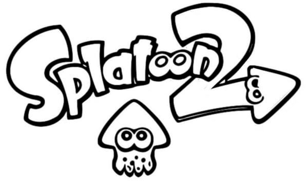 Fise de colorat cu Splatoon simplu la copii
