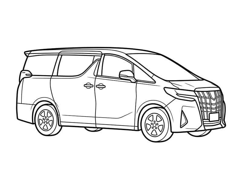 Fise de colorat cu Toyota gratuit bazic