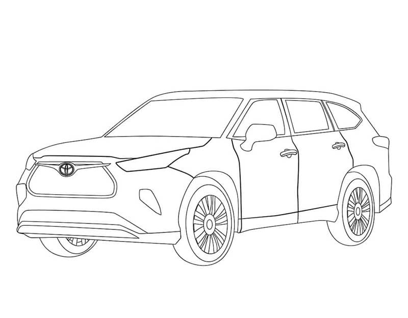 Fise de colorat cu Toyota gratuit pentru copii