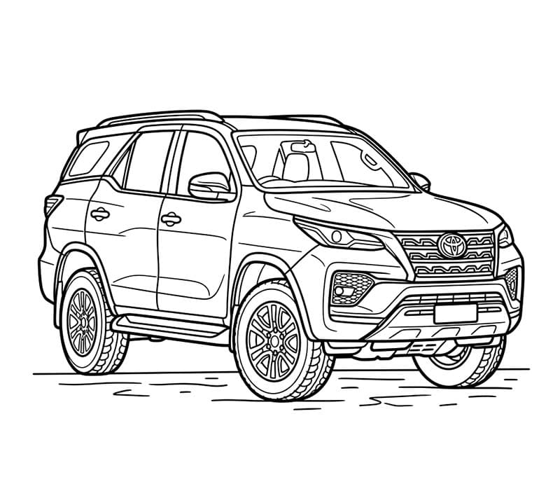 Fise de colorat cu Toyota gratuit simplu