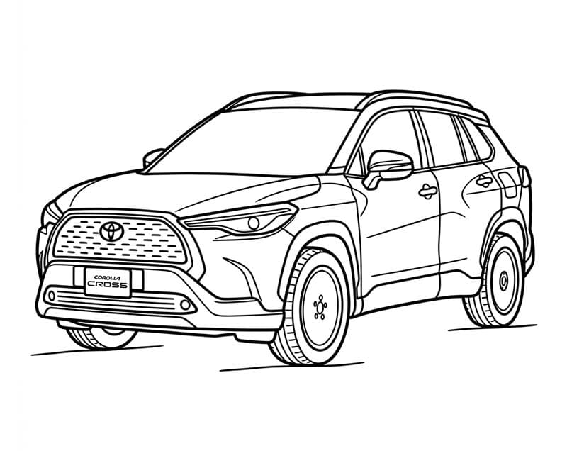 Fise de colorat cu Toyota gratuit uşor