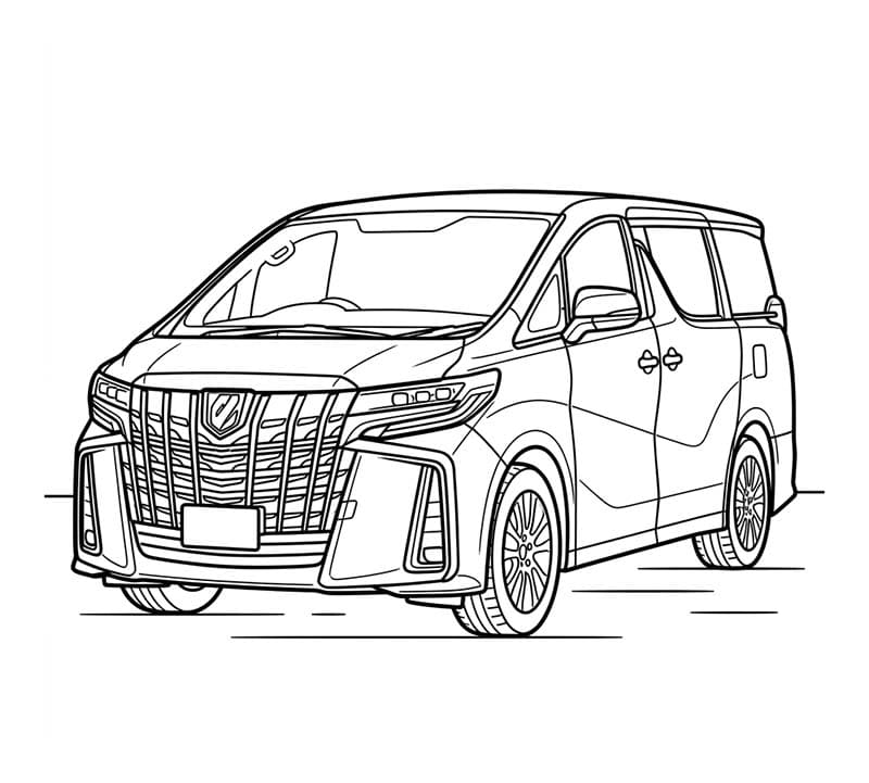 Fise de colorat cu Toyota imprimabil bazic