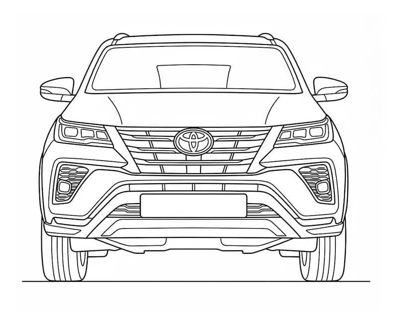 Fise de colorat cu Toyota imprimabil gratuit pentru copii