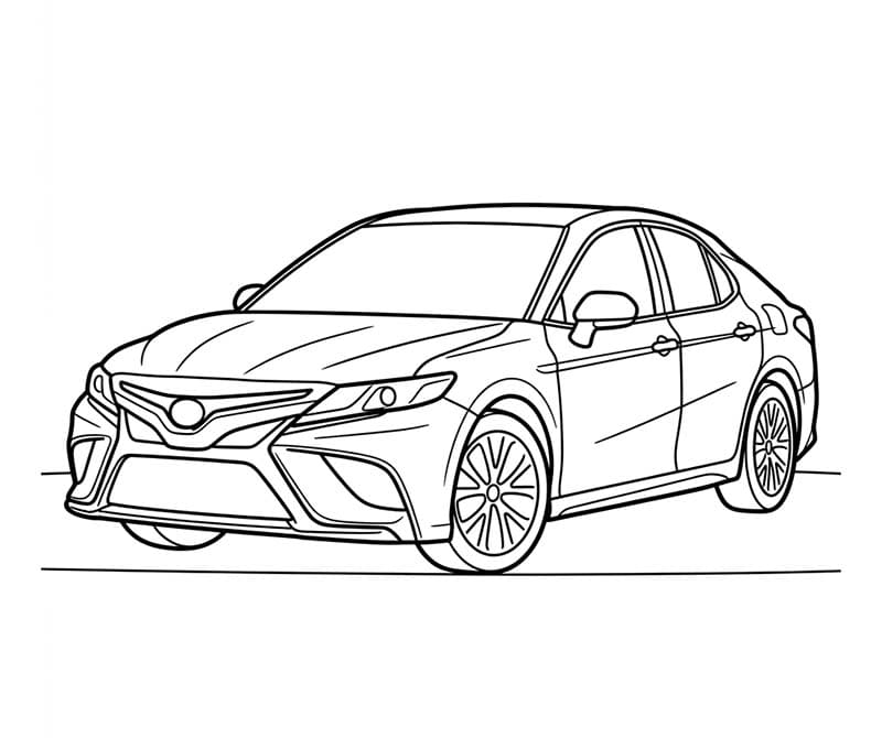 Fise de colorat cu Toyota imprimabil gratuit uşor