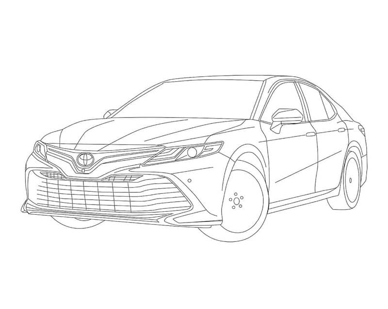 Fise de colorat cu Toyota imprimabil gratuit