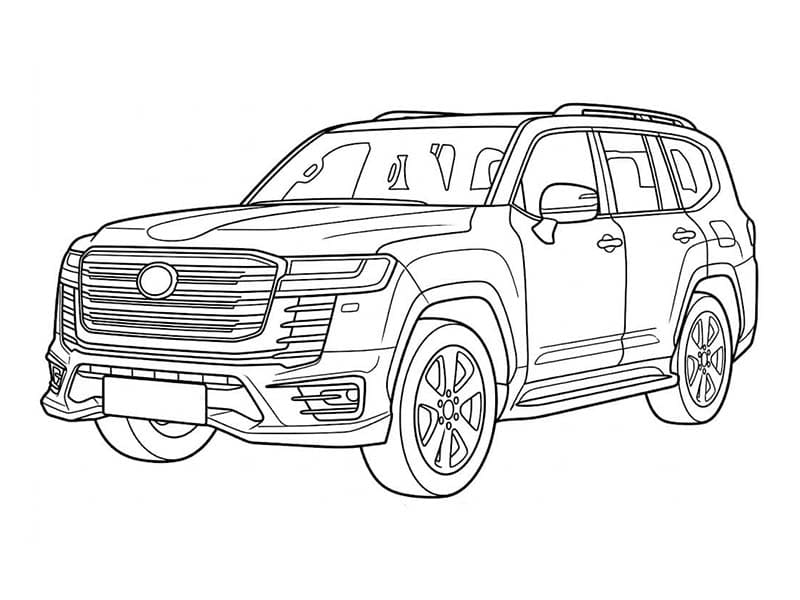 Fise de colorat cu Toyota pentru copii