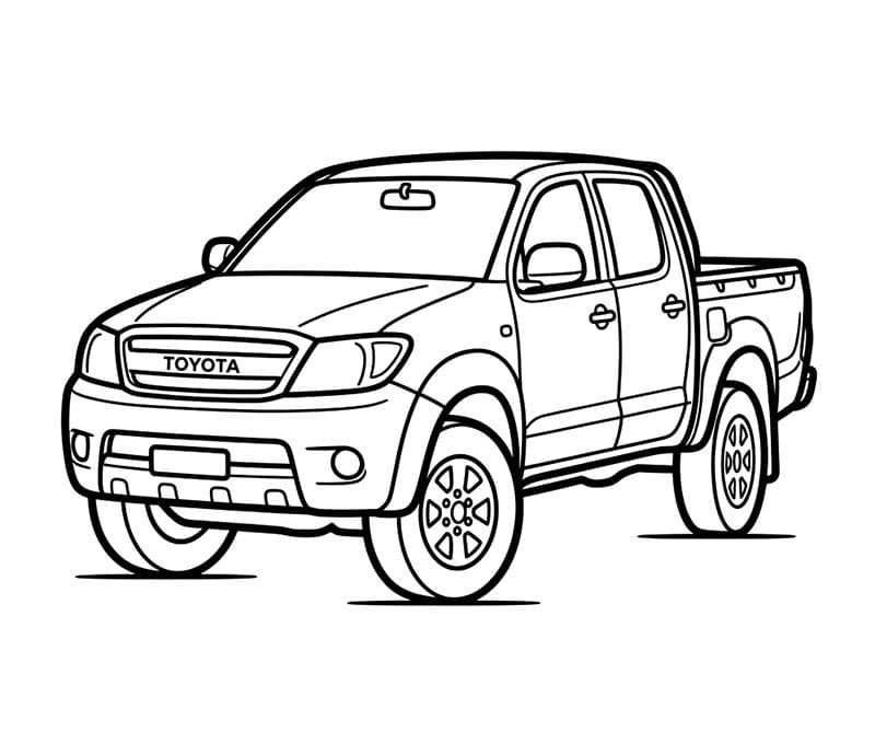Fise de colorat cu Toyota uşor la copii