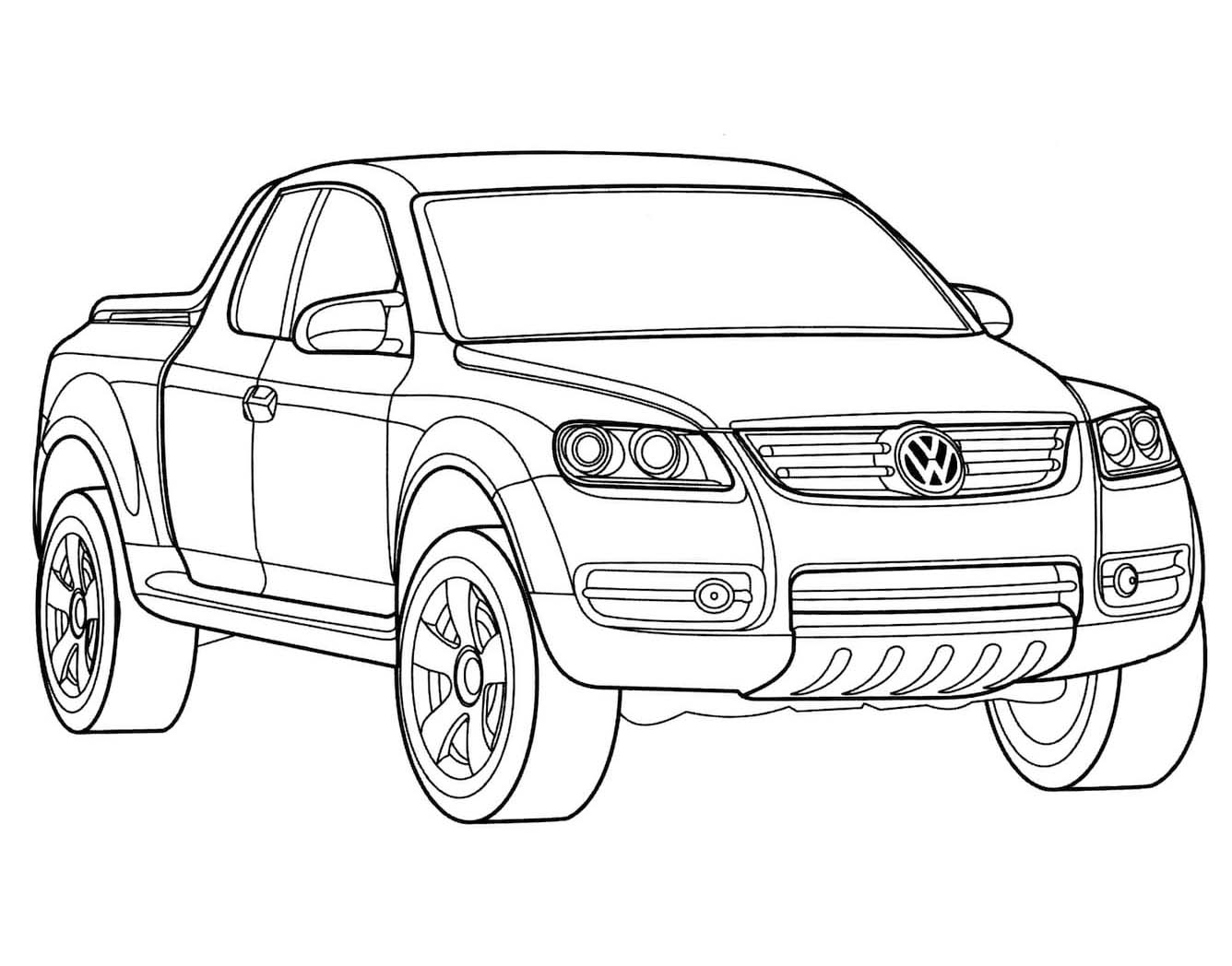 Fise de colorat cu Volkswagen imprimabil bazic