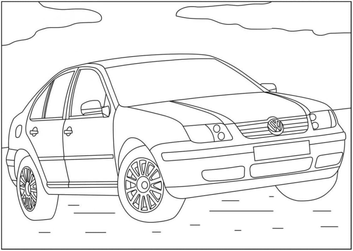 Fise de colorat cu Volkswagen imprimabil gratuit pentru copii
