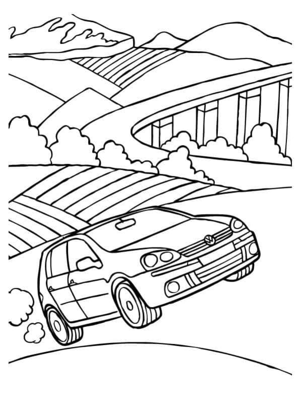Fise de colorat cu Volkswagen pentru copii