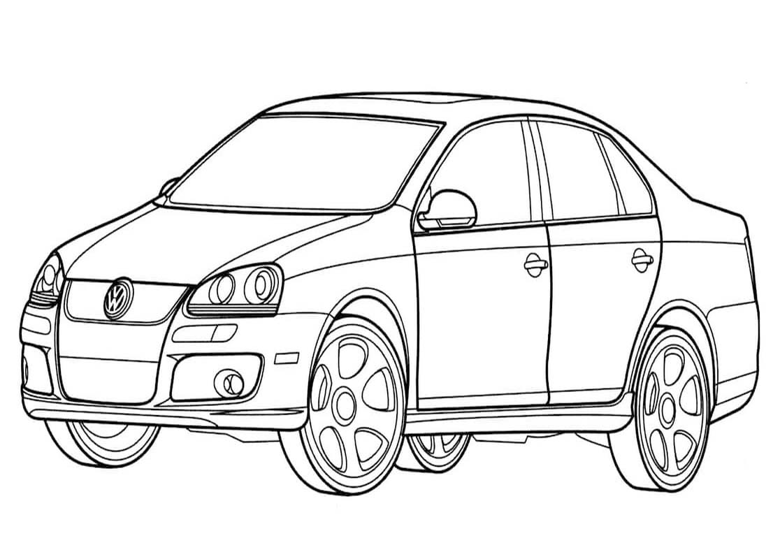 Fise de colorat cu Volkswagen uşor la copii
