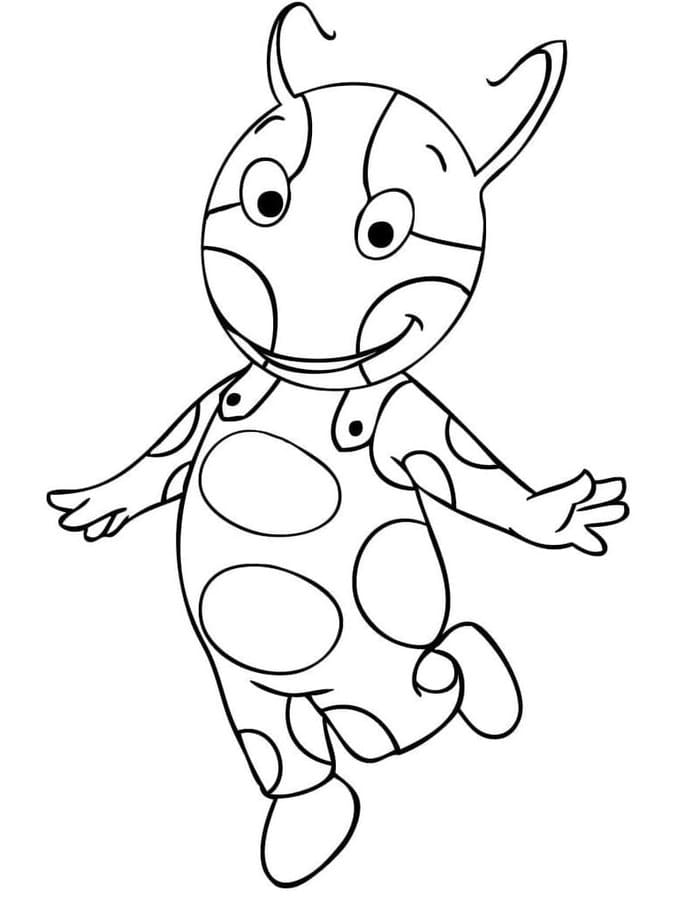Fise de colorat cu Backyardigans imprimabil simplu