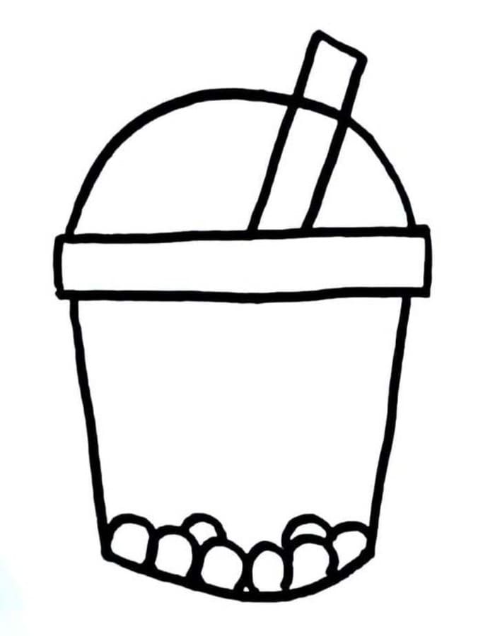 Fise de colorat cu Bubble Tea imprimabil