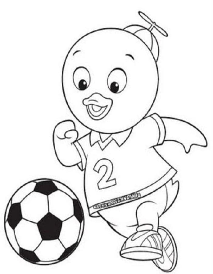Fise de colorat cu Desenează Backyardigans gratuit simplu