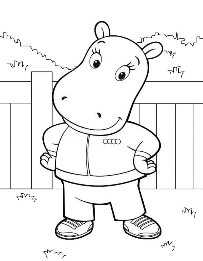 Fise de colorat cu Desenează Backyardigans imprimabil bazic