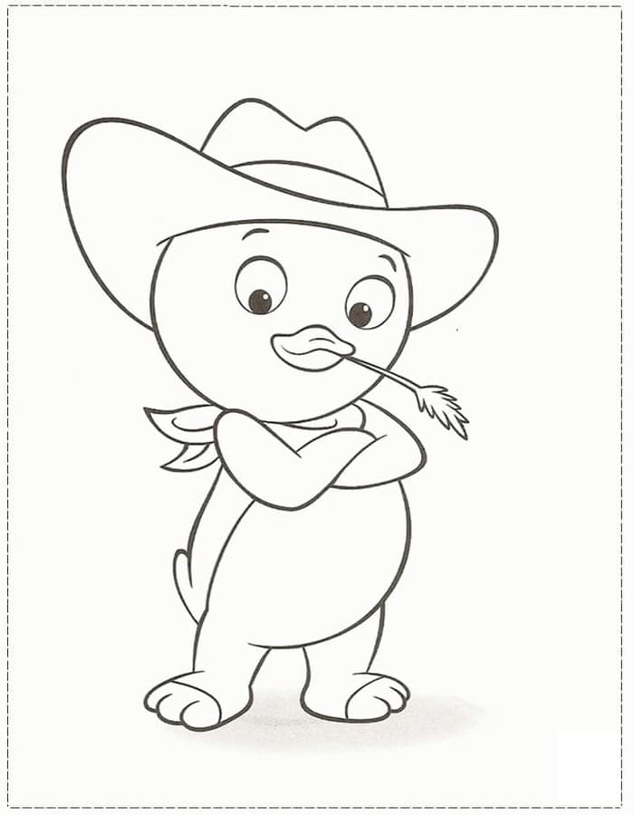 Fise de colorat cu Desenează Backyardigans imprimabil gratuit bazic