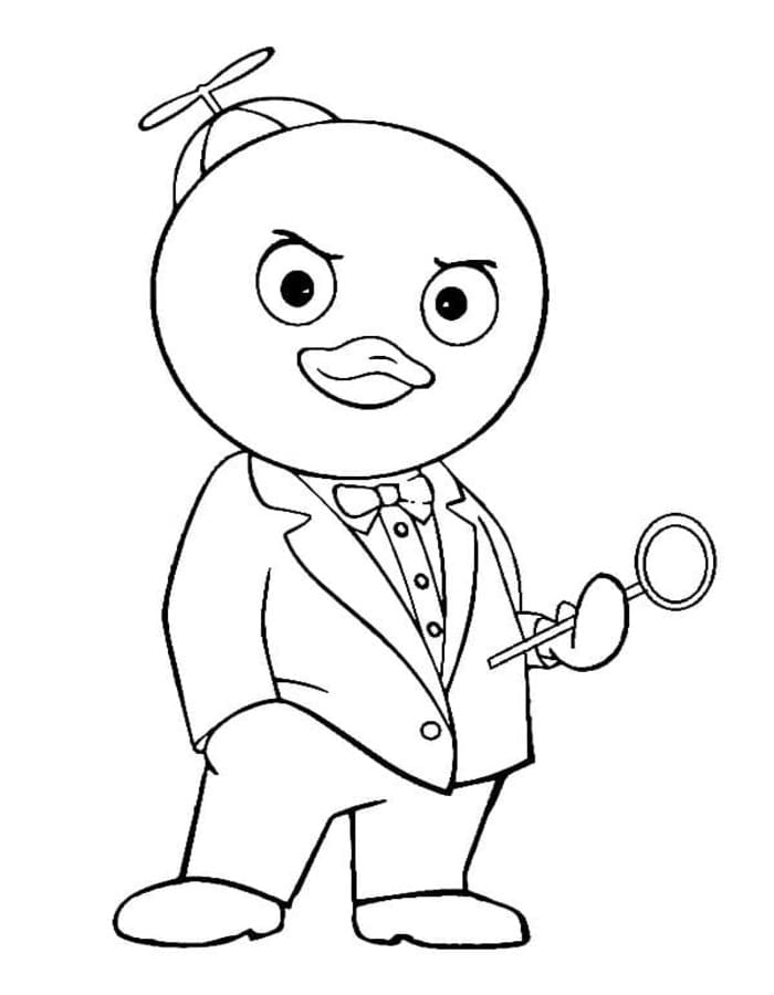 Fise de colorat cu Desenează Backyardigans imprimabil gratuit simplu