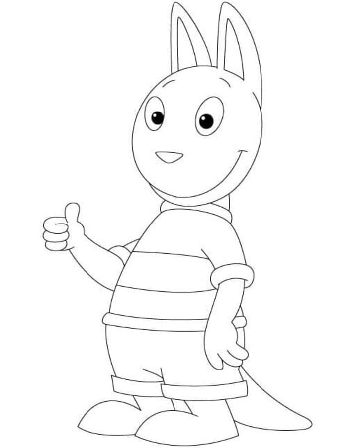 Fise de colorat cu Desenează Backyardigans imprimabil simplu