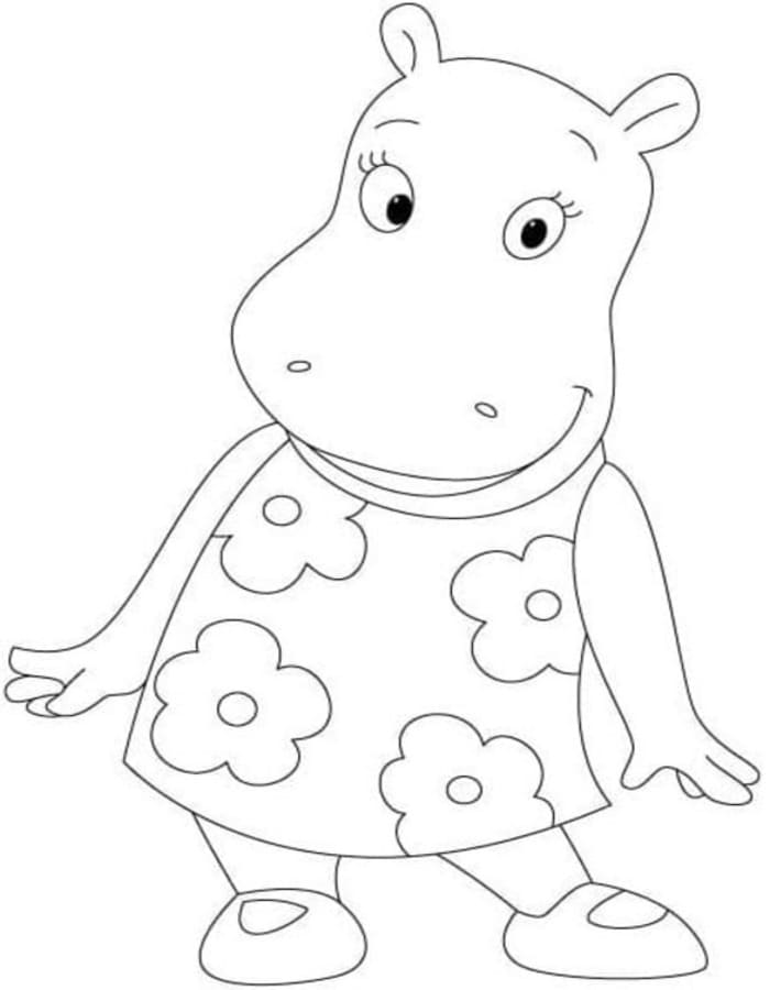 Fise de colorat cu Desenează Backyardigans imprimabil uşor