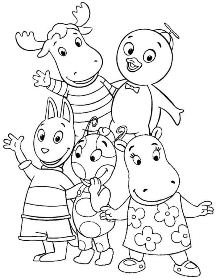 Fise de colorat cu Backyardigans