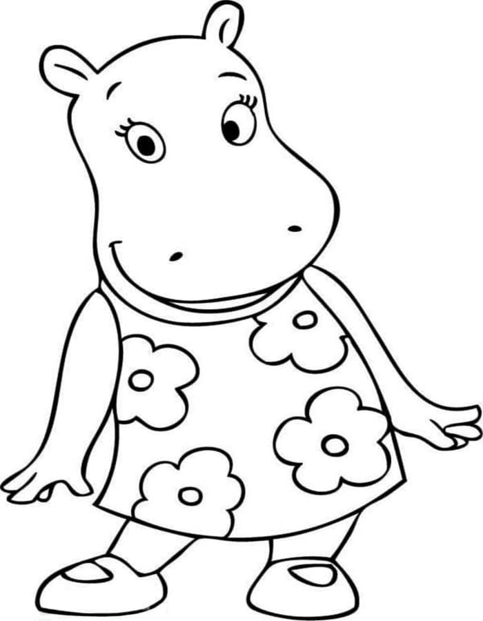 Fise de colorat cu Desenează Backyardigans simplu
