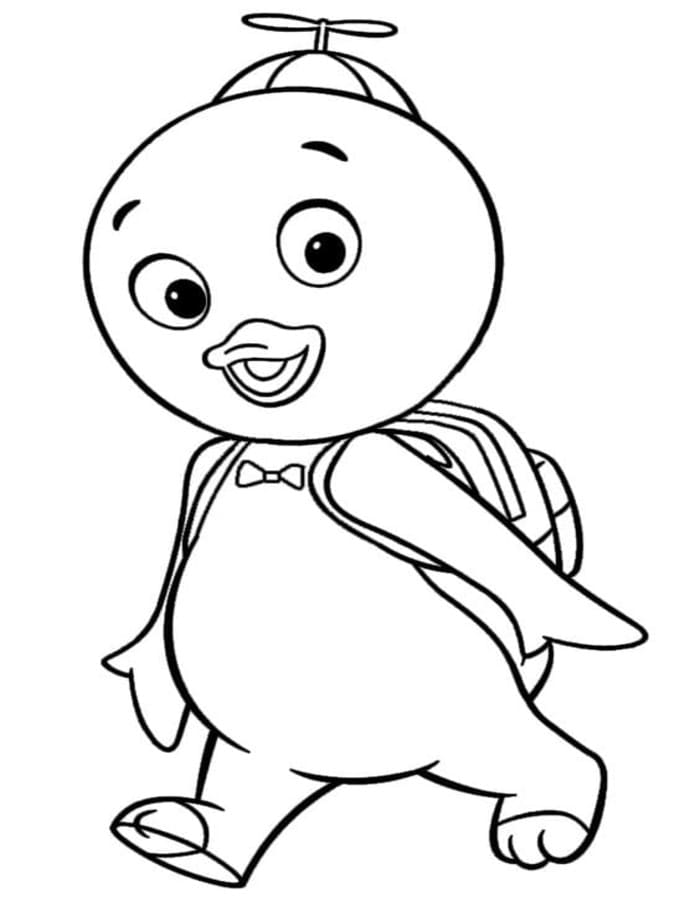 Fise de colorat cu Desenează Backyardigans uşor la copii