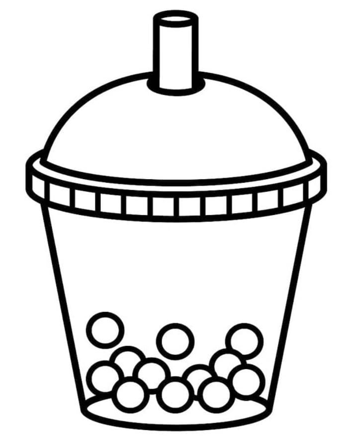 Planse de colorat cu Bubble Tea