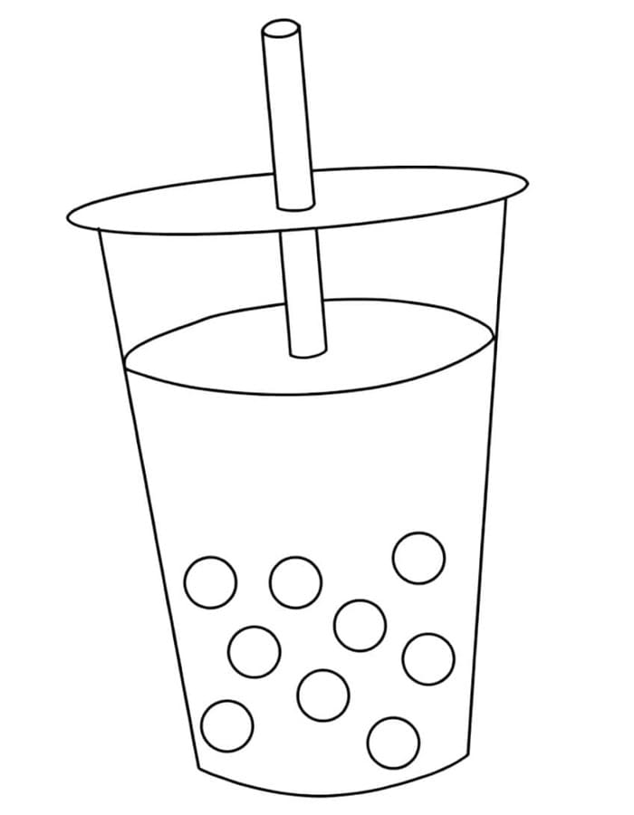 Fise de colorat cu Desenează Bubble Tea gratuit