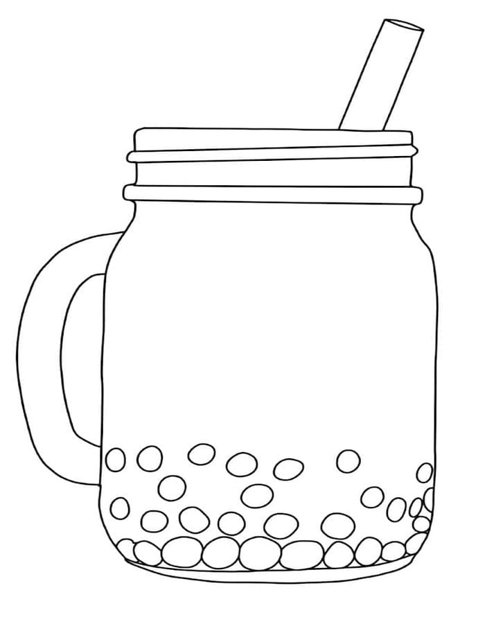 Fise de colorat cu Desenează Bubble Tea pentru copii