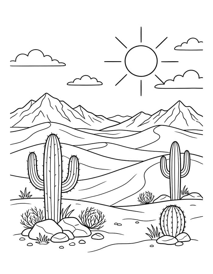 Fise de colorat cu Desenează Desert gratuit pentru copii