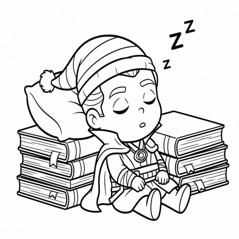 Fise de colorat cu Desenează Doctor Strange gratuit uşor