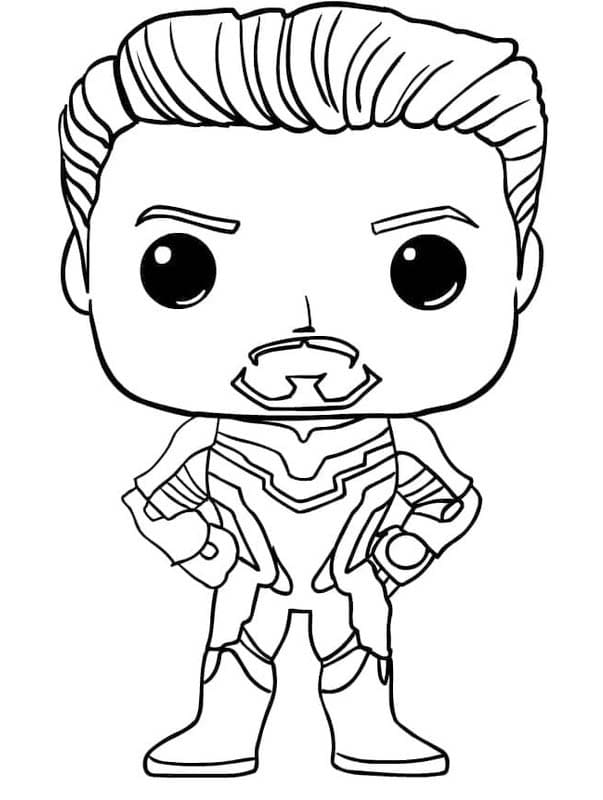 Fise de colorat cu Desenează Funko Pop bazic la copii