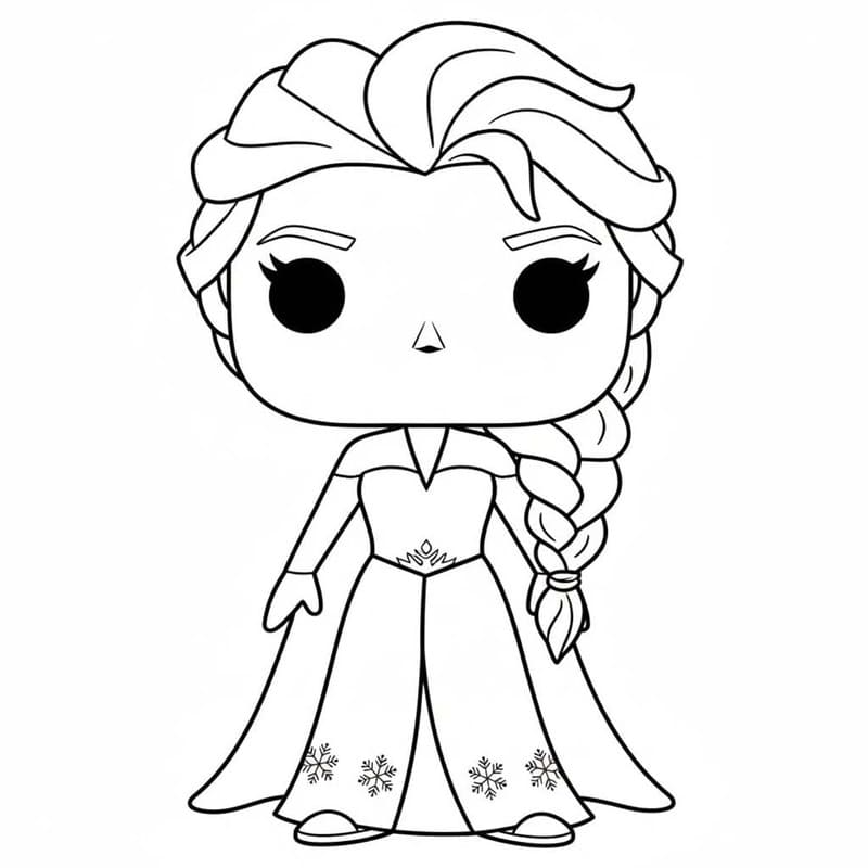Fise de colorat cu Desenează Funko Pop bazic