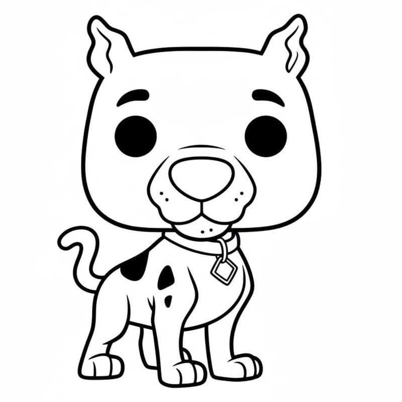 Fise de colorat cu Desenează Funko Pop gratuit simplu