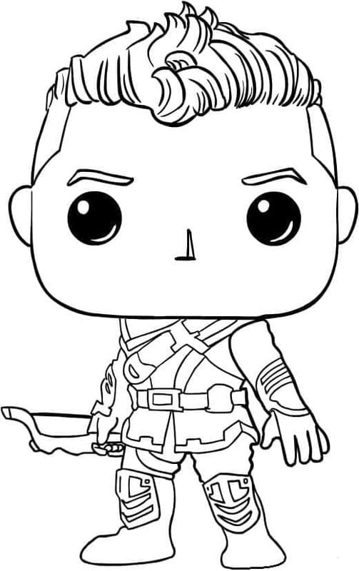 Fise de colorat cu Desenează Funko Pop simplu