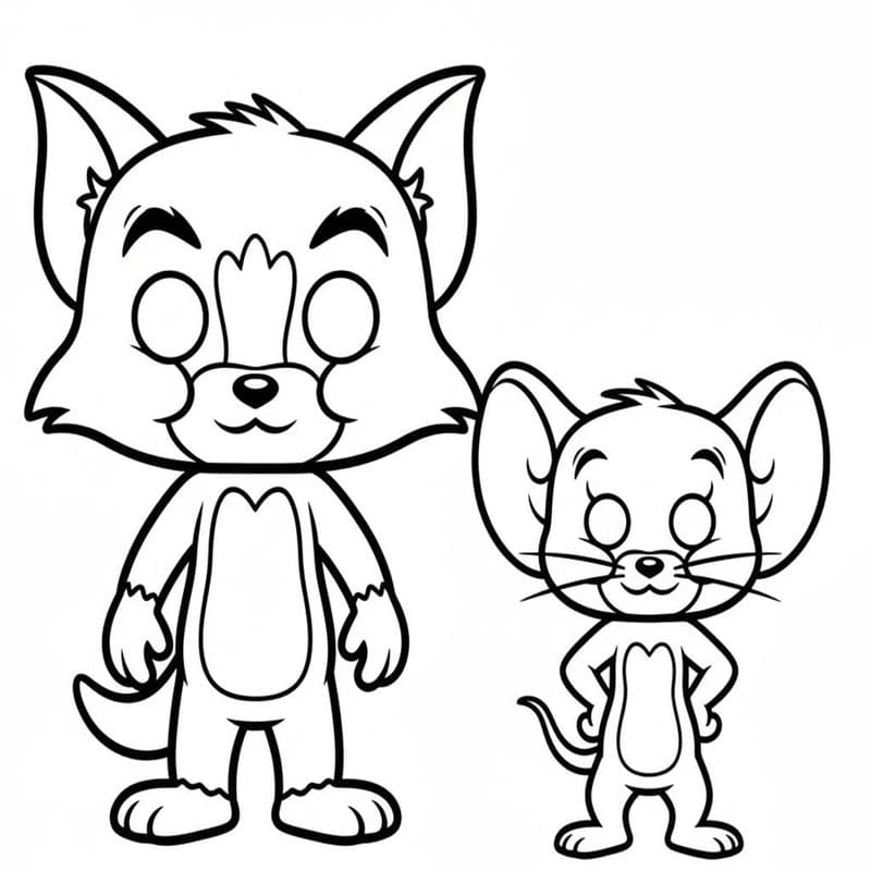 Fise de colorat cu Desenează Funko Pop uşor la copii