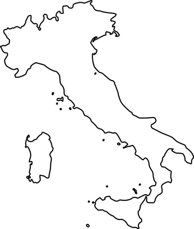 Fise de colorat cu Desenează Italia gratuit bazic