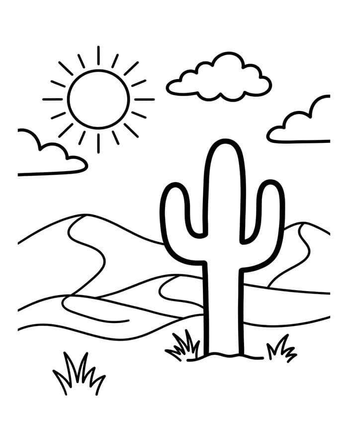 Planse de colorat cu Desert
