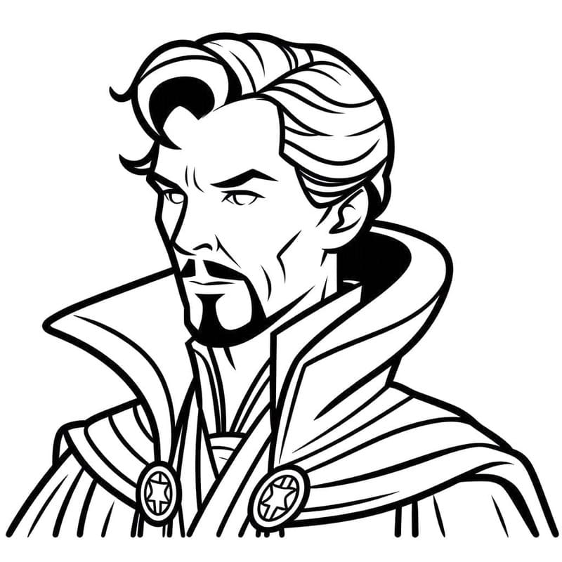 Fise de colorat cu Doctor Strange gratuit bazic