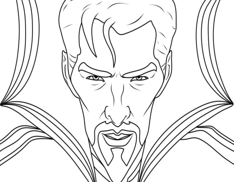 Fise de colorat cu Doctor Strange gratuit