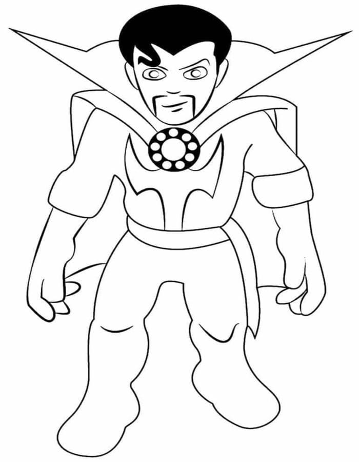 Fise de colorat cu Doctor Strange imprimabil bazic