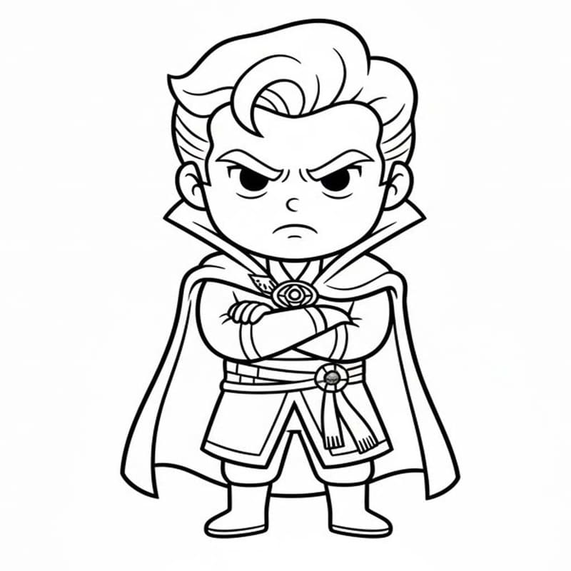 Fise de colorat cu Doctor Strange imprimabil pentru copii