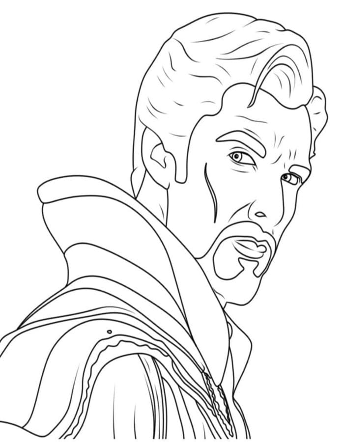 Planse de colorat cu Doctor Strange