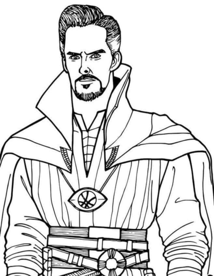 Fise de colorat cu Doctor Strange pentru copii