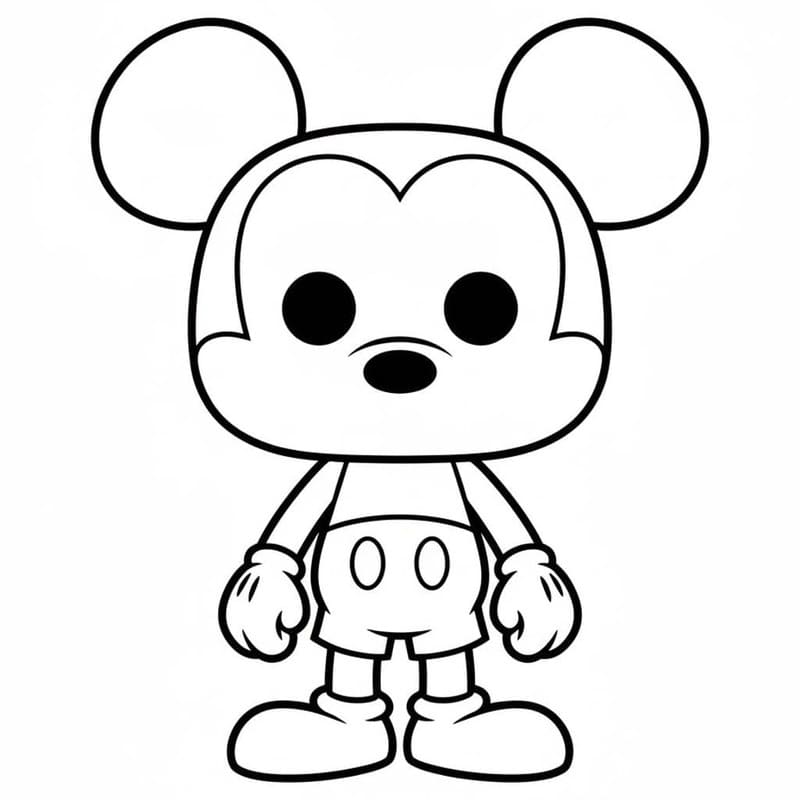 Fise de colorat cu Funko Pop imprimabil simplu