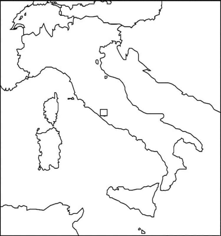 Fise de colorat cu Italia gratuit bazic