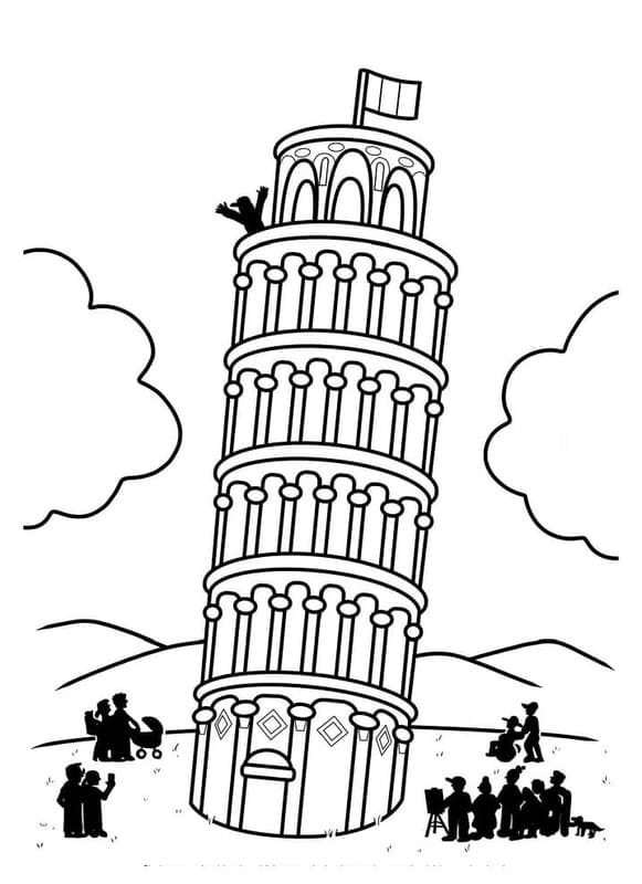 Fise de colorat cu Italia imprimabil